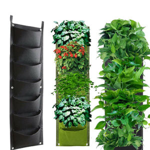 Garden Vertical Wall Hanging Fabric Planter Flower Growing Container Planter Plant Grow Bag