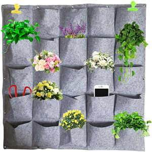 Custom 7 12 25 49 81 Pocket Wall Hanging Vertical Planter Plant Grow Bag For Yard Garden Home  Decoration