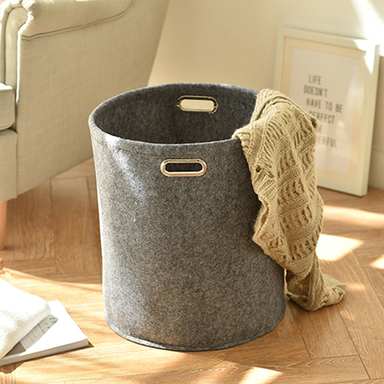 Foldable Felt Storage Basket Bin Organizer Laundry Hamper