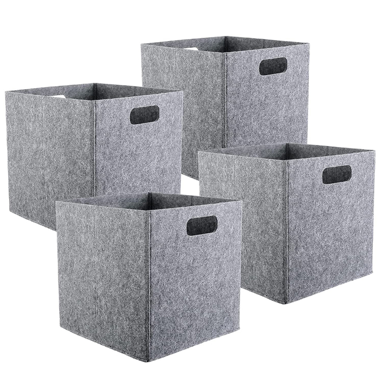 Foldable Storage Cubes Bins Felt Storage Baskets