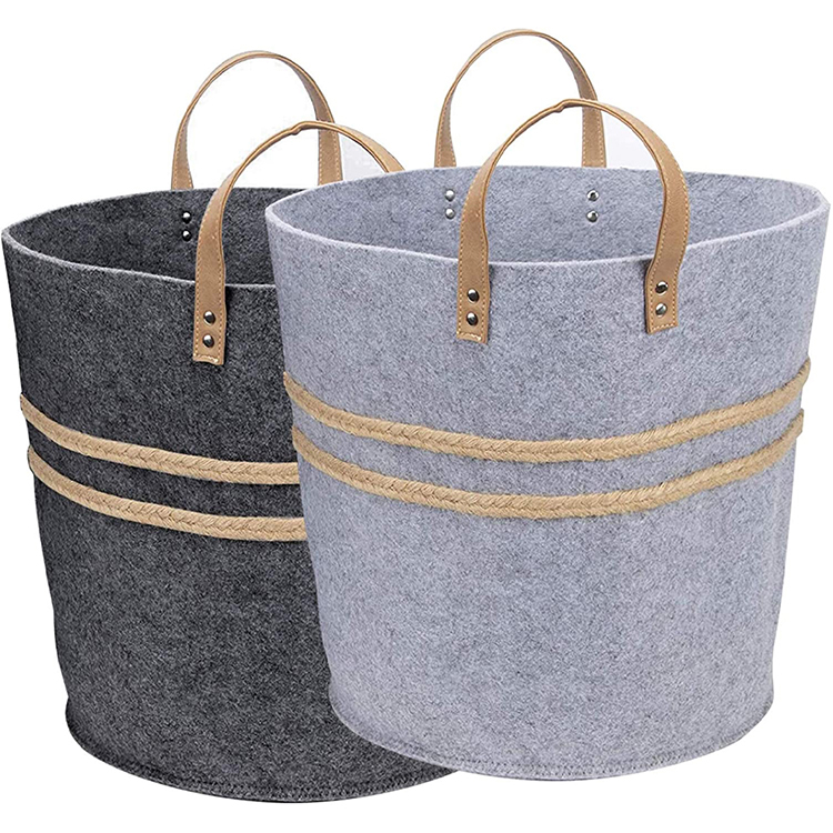 Foldable Felt Storage Basket Bin Organizer Laundry Hamper