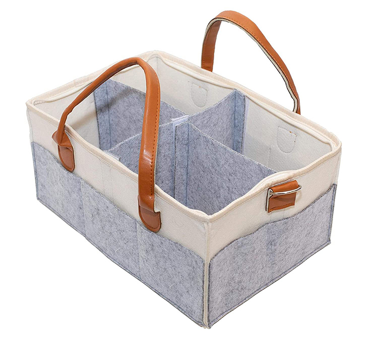 Felt Baby Diaper Caddy Organizer Portable Holder Bag