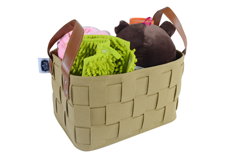 Collapsible Felt Laundry Storage Basket Bin Organizer