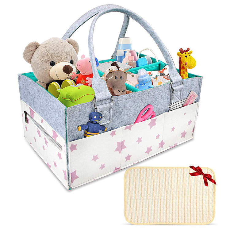 Eco-Friendly Foldable Portable Felt Baby Nappy Organizer