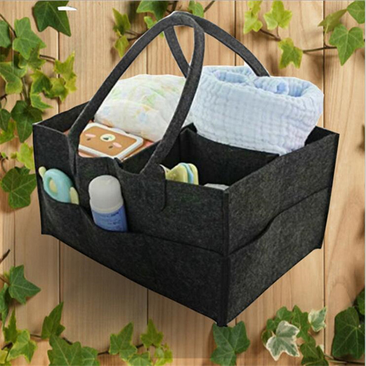 Felt Baby Diaper Caddy Nursery Storage Bag Basket Bin And Car Organizer