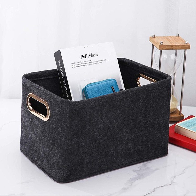 Foldable Felt Storage Basket Bin Organizer Laundry Hamper