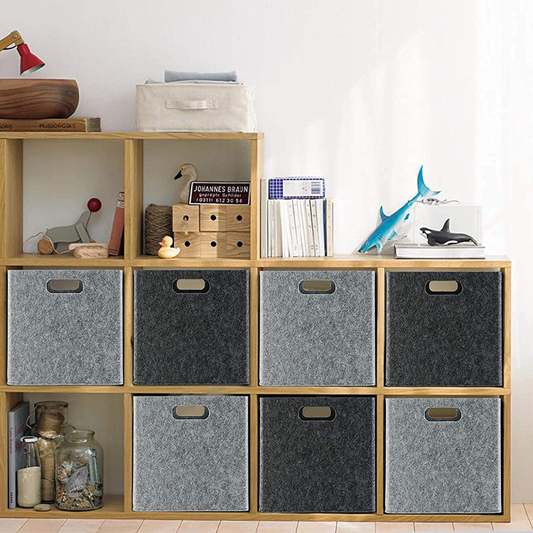 Foldable Storage Cubes Bins Felt Storage Baskets