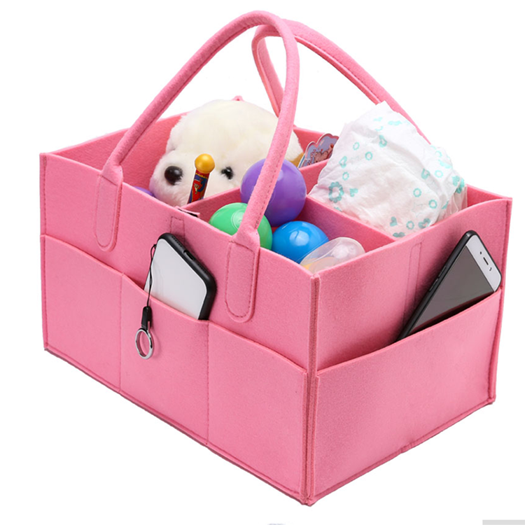 Felt Baby Diaper Caddy Nursery Storage Bag Basket Bin And Car Organizer