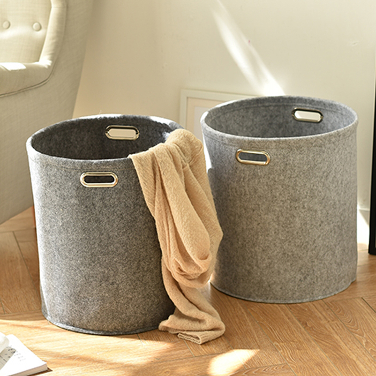 Foldable Felt Storage Basket Bin Organizer Laundry Hamper