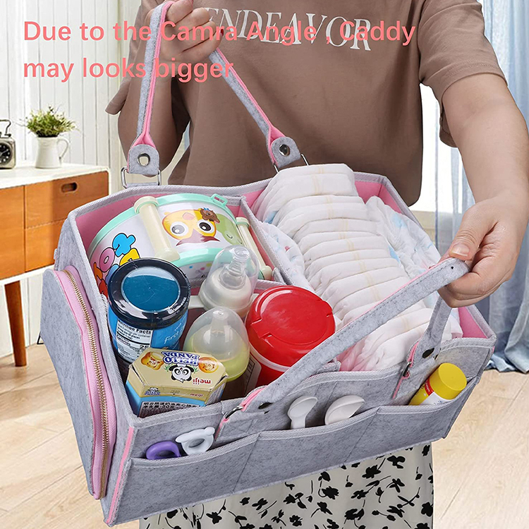 Multi-Pockets Portable Storage Nursery Organizer Basket