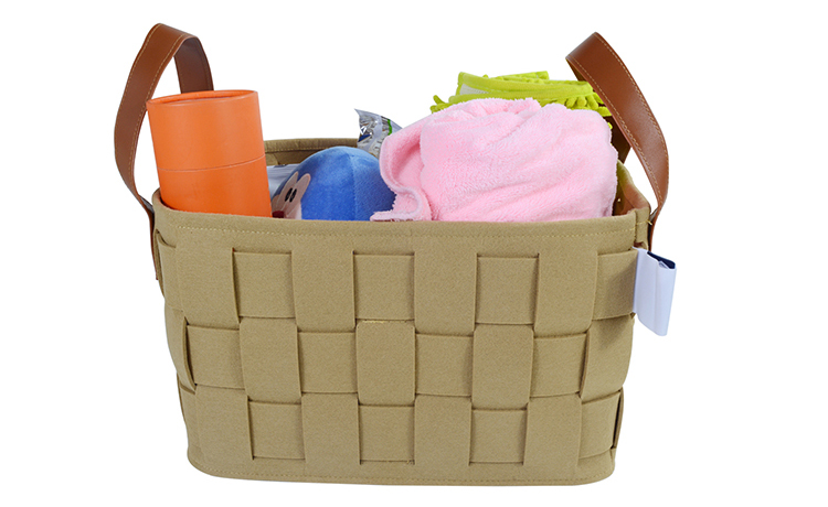 Collapsible Felt Laundry Storage Basket Bin Organizer