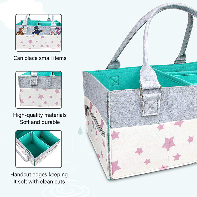 Eco-Friendly Foldable Portable Felt Baby Nappy Organizer