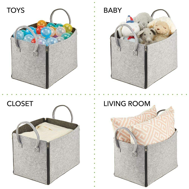 Collapsible Felt Cube Bin Box Storage Basket