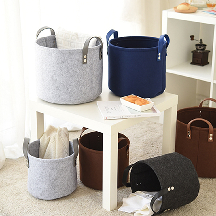 Foldable Felt Storage Basket Bin Organizer Laundry Hamper