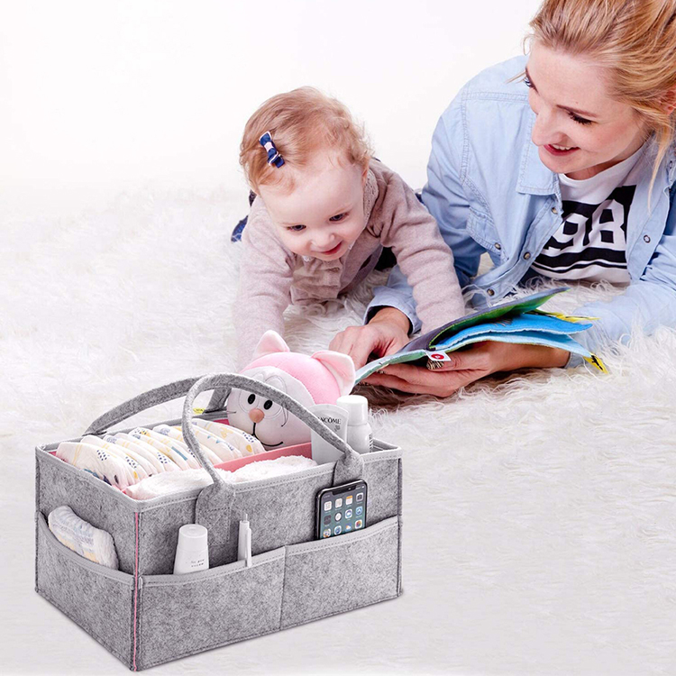 Wholesale Felt Baby Diaper Caddy Mommy Bag