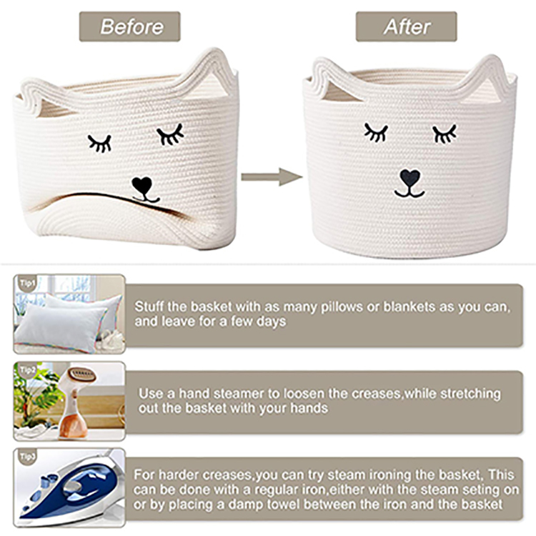 Durable Large Cute Cat Baby Kids Toys Laundry Blanket Pillow Towel Storger Hamper