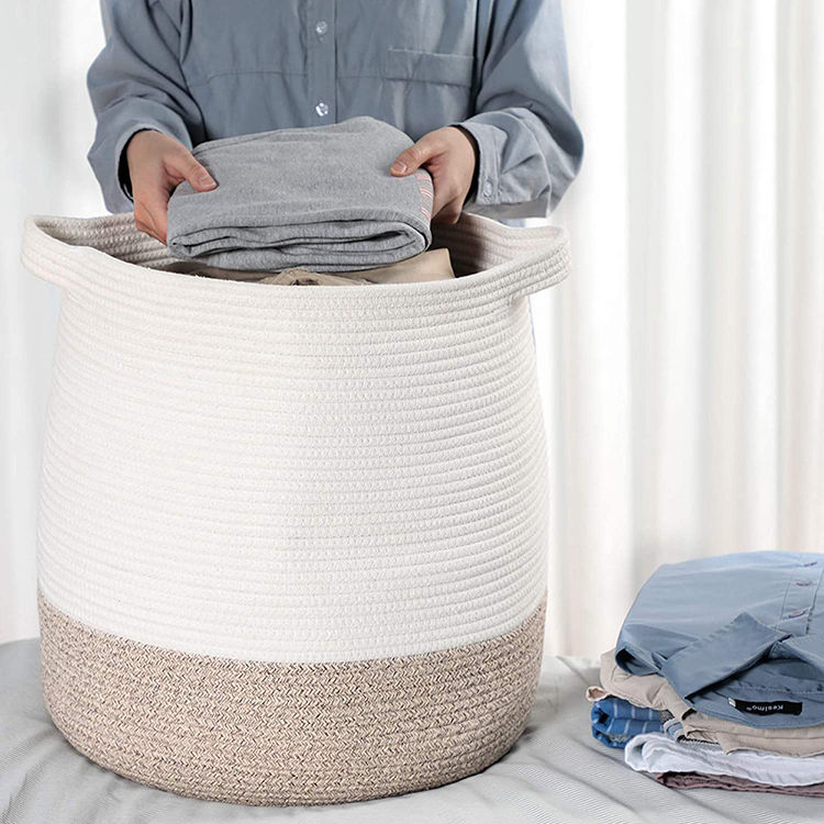 Large Cotton Rope Laundry Basket