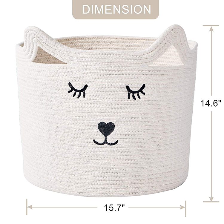 Durable Large Cute Cat Baby Kids Toys Laundry Blanket Pillow Towel Storger Hamper