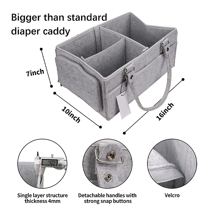 Factory Direct Baby Diaper Caddy Organizer Portable Holder Bag