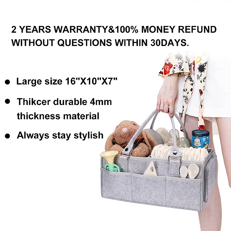 Factory Direct Baby Diaper Caddy Organizer Portable Holder Bag