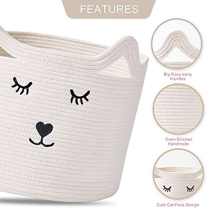 Durable Large Cute Cat Baby Kids Toys Laundry Blanket Pillow Towel Storger Hamper