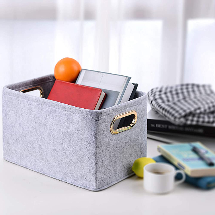 Foldable Felt Storage Basket Bin Organizer Laundry Hamper