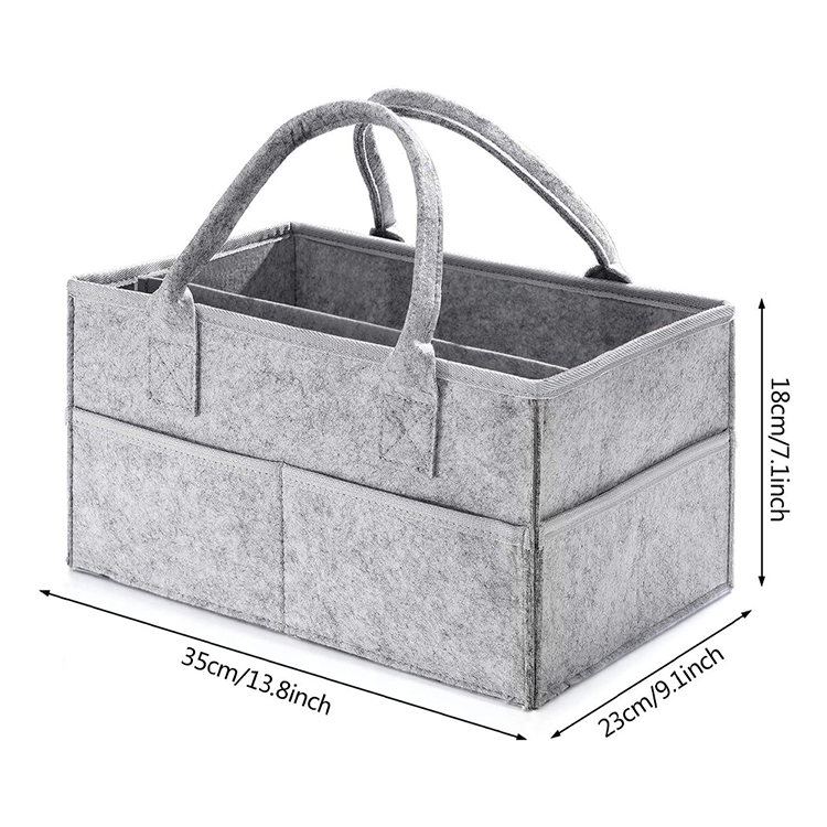 Wholesale Large Portable Felt Diaper Caddy Organizer