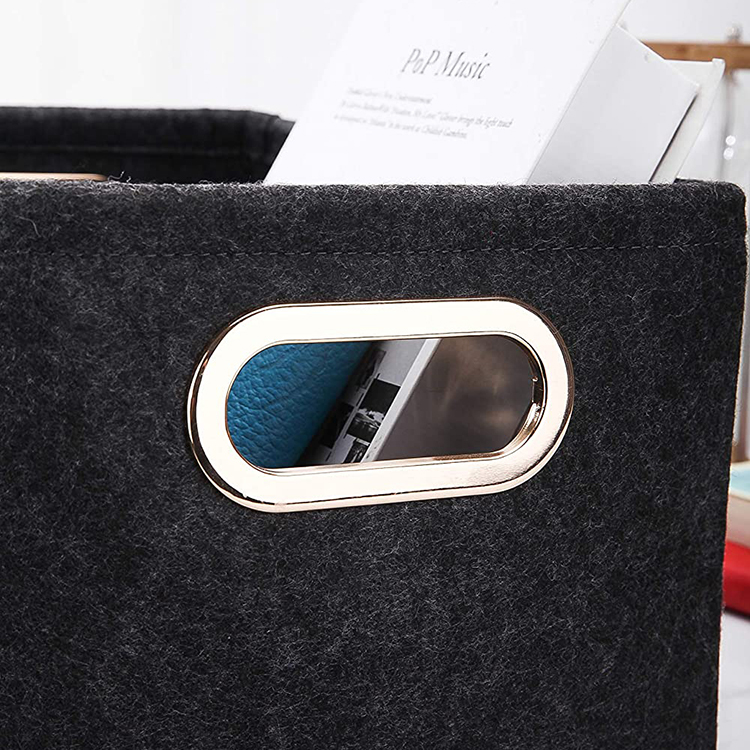 Foldable Felt Storage Basket Bin Organizer Laundry Hamper