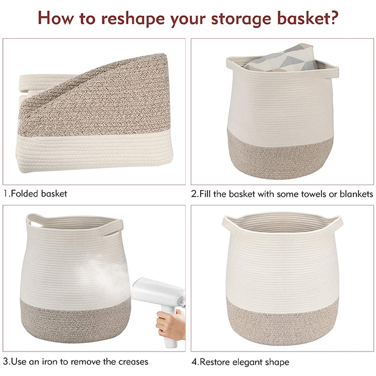 Large Cotton Rope Laundry Basket