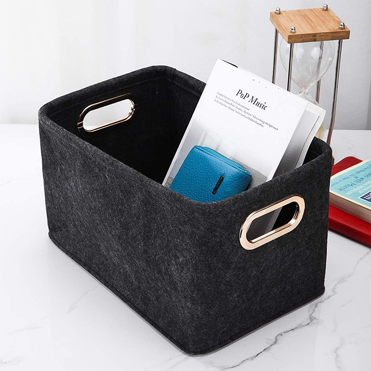 Foldable Felt Storage Basket Bin Organizer Laundry Hamper