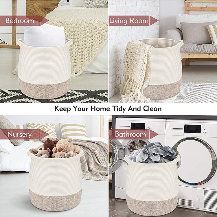 Large Cotton Rope Laundry Basket