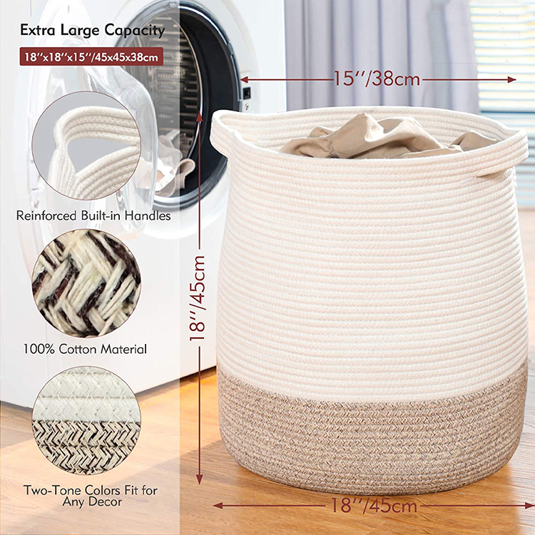 Large Cotton Rope Laundry Basket