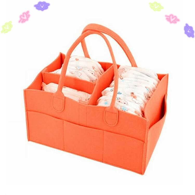 Felt Baby Diaper Caddy Nursery Storage Bag Basket Bin And Car Organizer