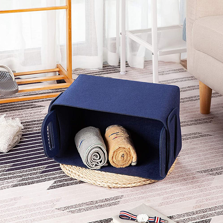 Foldable Felt Storage Basket Bin Organizer Laundry Hamper