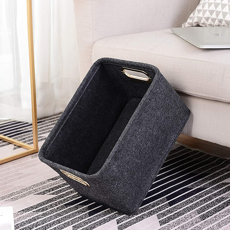 Foldable Felt Storage Basket Bin Organizer Laundry Hamper