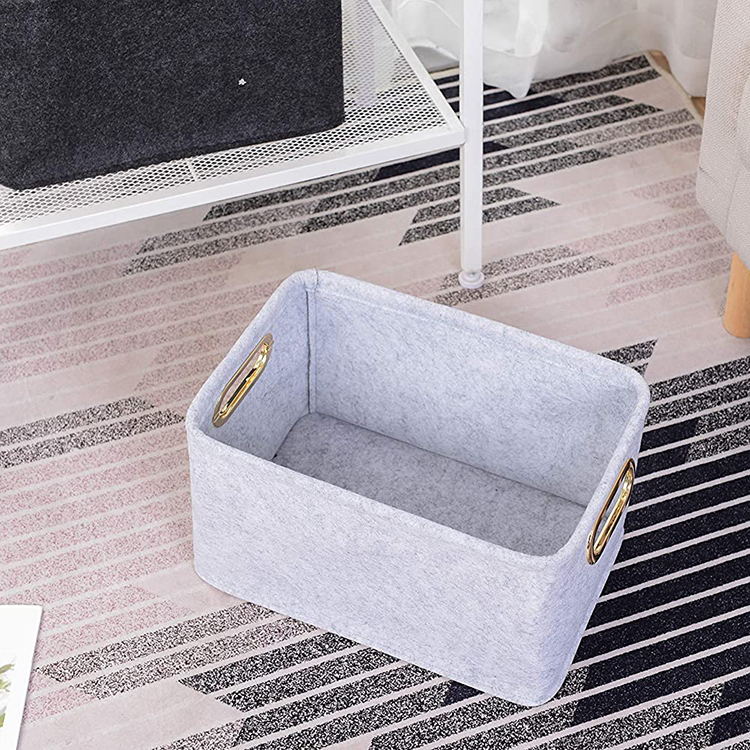 Foldable Felt Storage Basket Bin Organizer Laundry Hamper