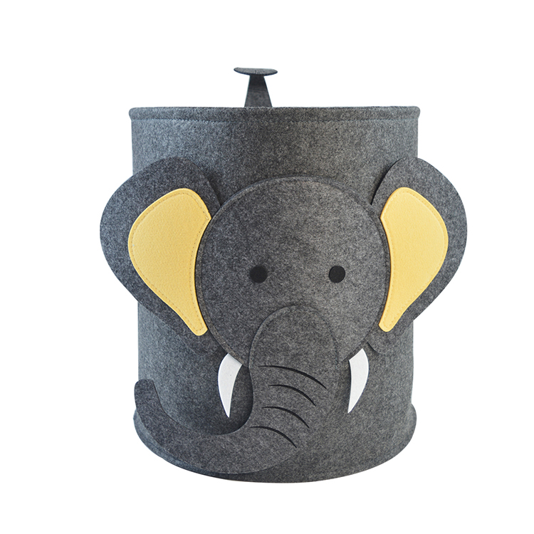 Kids Toys Clothes Elephant Felt Cartoon Animal Organizer Basket