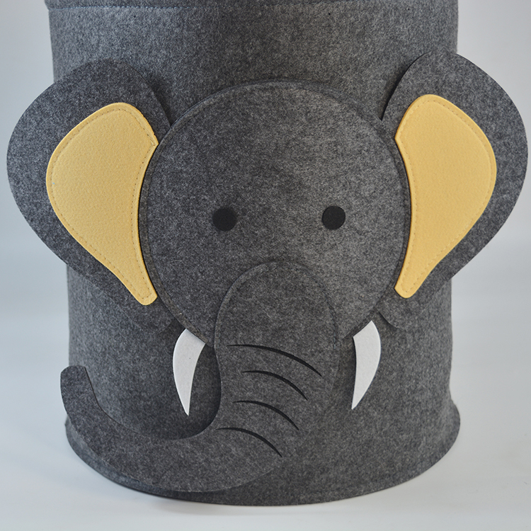 Kids Toys Clothes Elephant Felt Cartoon Animal Organizer Basket