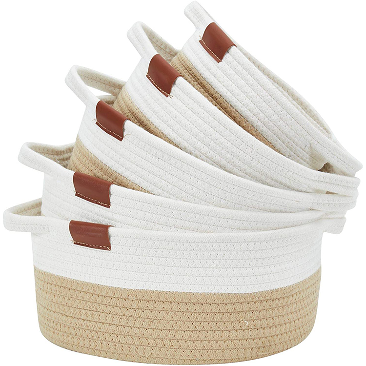 Natural Cotton Rope Baskets