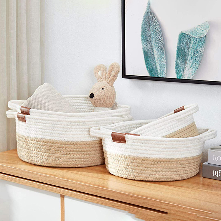 Natural Cotton Rope Baskets