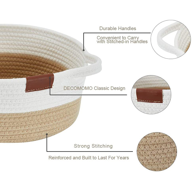 Natural Cotton Rope Baskets