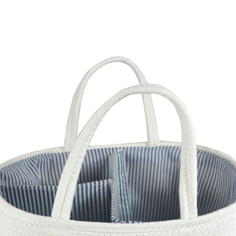 Factory Portable Baby Diaper Caddy Organizer Nursery Cotton Rope Storage Basket Bin