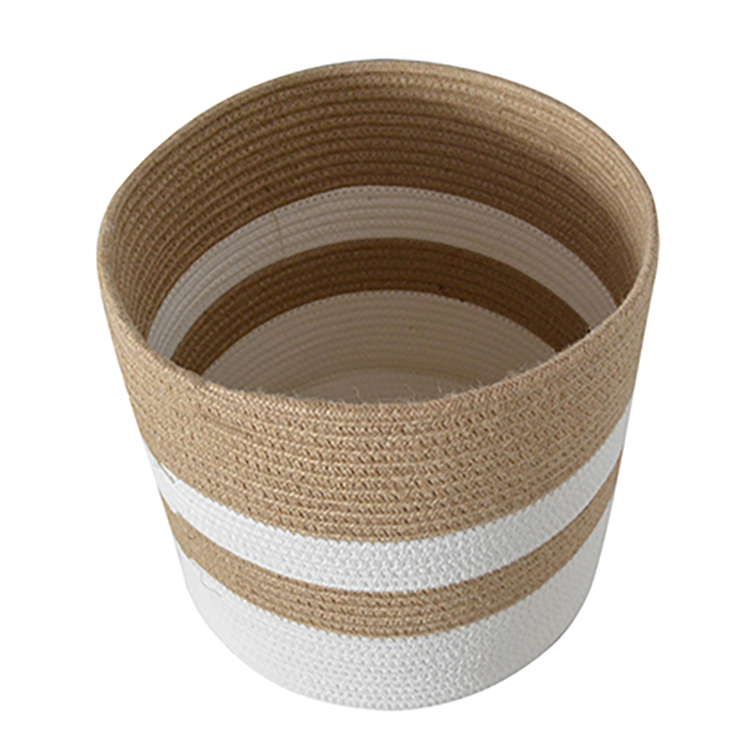 Modern Home Decor Woven Cotton Rope Plant Baskets