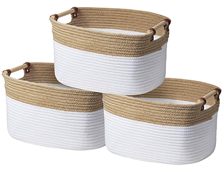 Factory Woven Cotton Rope Baskets