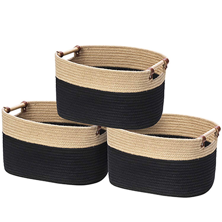 Factory Woven Cotton Rope Baskets