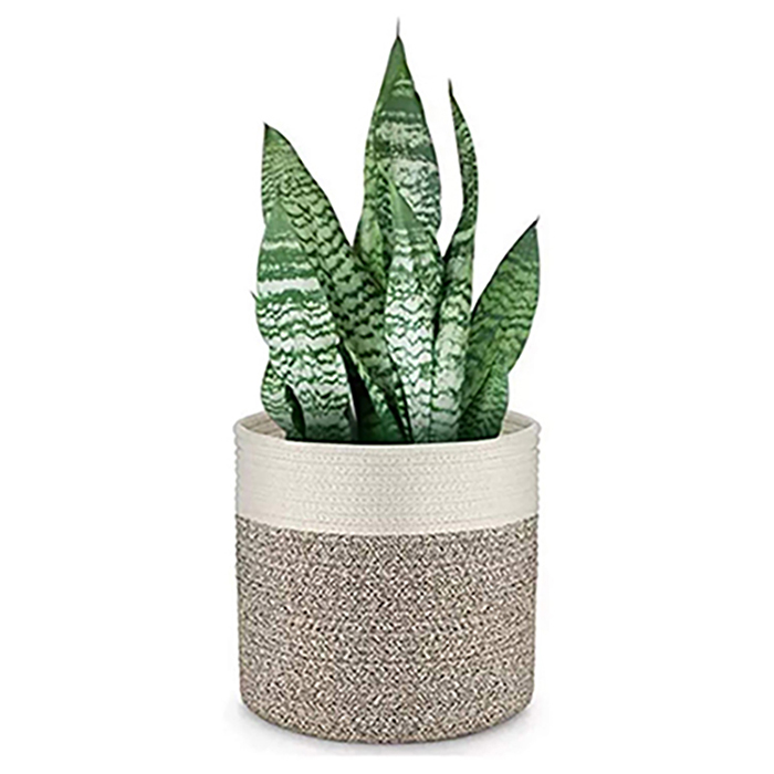 Home Decor Sundries Organizer Woven Cotton Rope Plant Flower Baskets