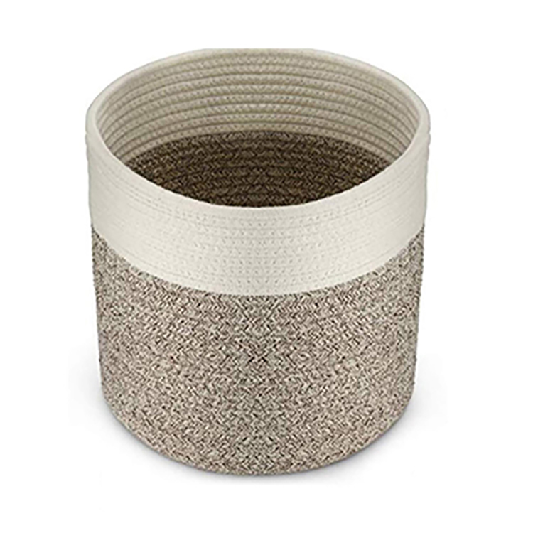 Home Decor Sundries Organizer Woven Cotton Rope Plant Flower Baskets