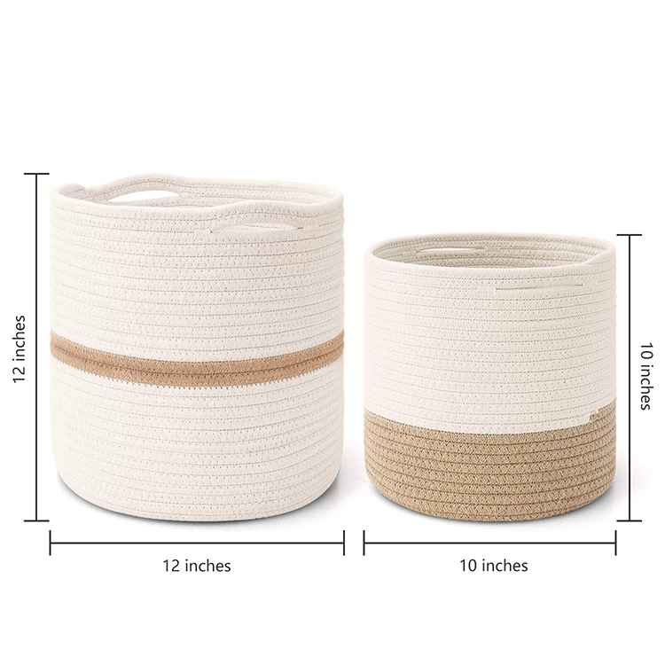 Woven Planter Basket Wall Hanging Cotton Rope Basket