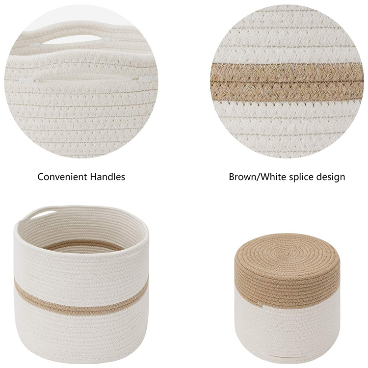 Woven Planter Basket Wall Hanging Cotton Rope Basket