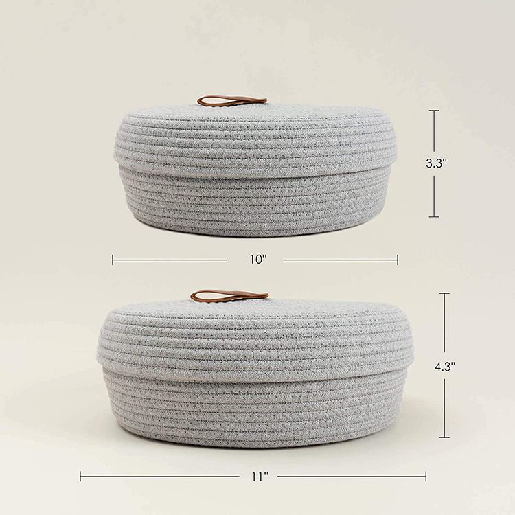 Coffee Table Natural Cotton Rope Basket